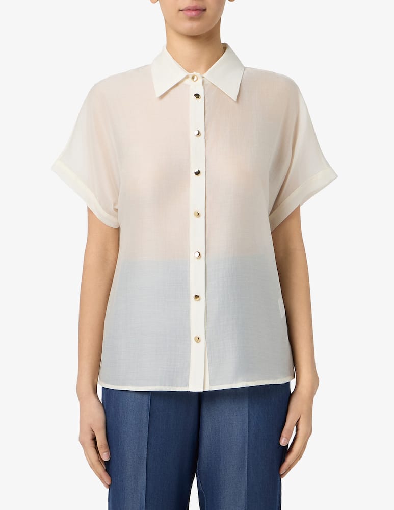 Sandro Ferrone Shirt with contrast buttons - picture 1 Sandro Ferrone Shirt with contrast buttons - picture 1