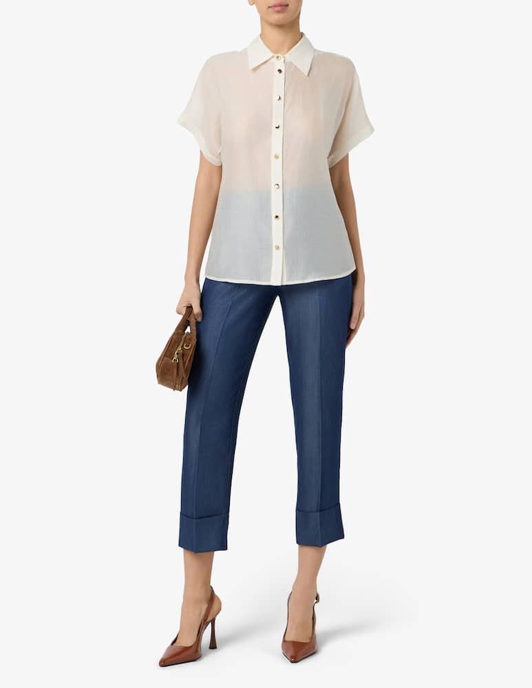 Sandro Ferrone Shirt with contrast buttons - picture 2 Sandro Ferrone Shirt with contrast buttons - picture 2