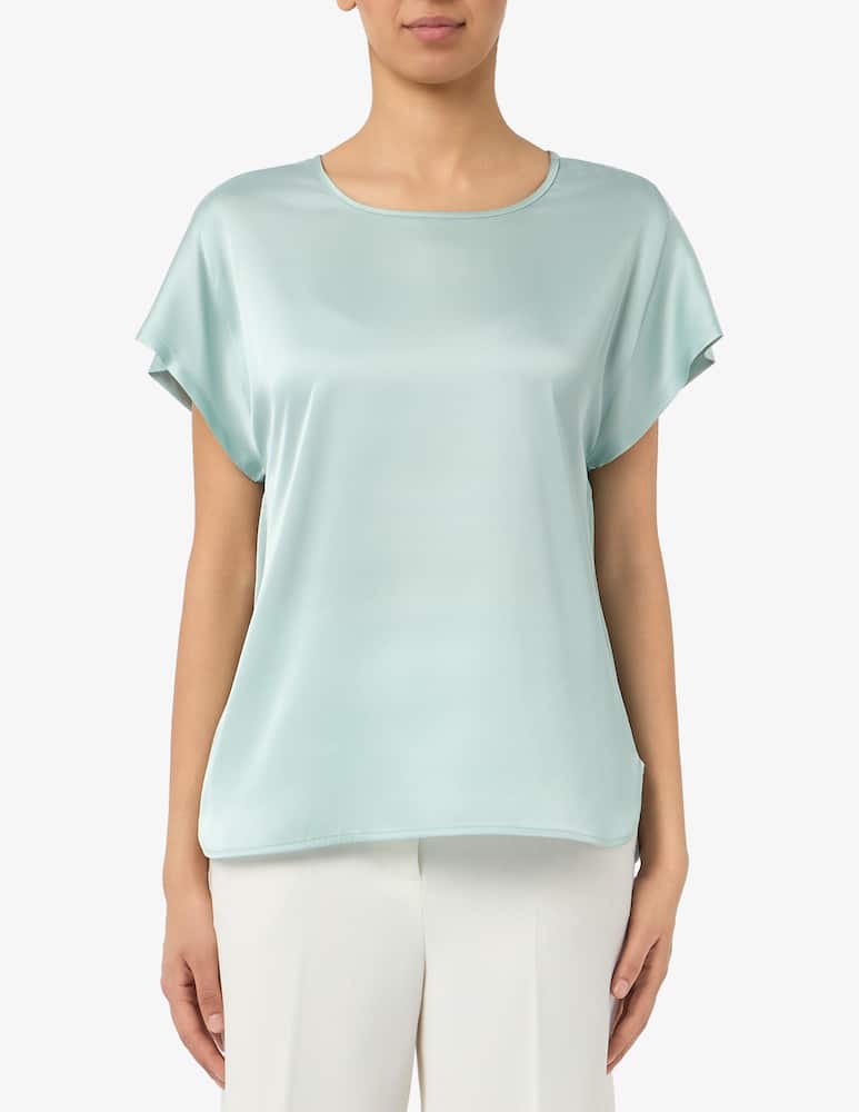 rinascente Sandro Ferrone Satin short sleeve blouse