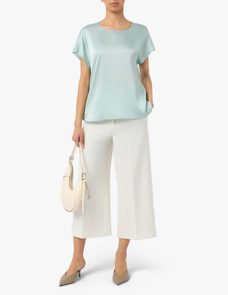 rinascente Sandro Ferrone Satin short sleeve blouse