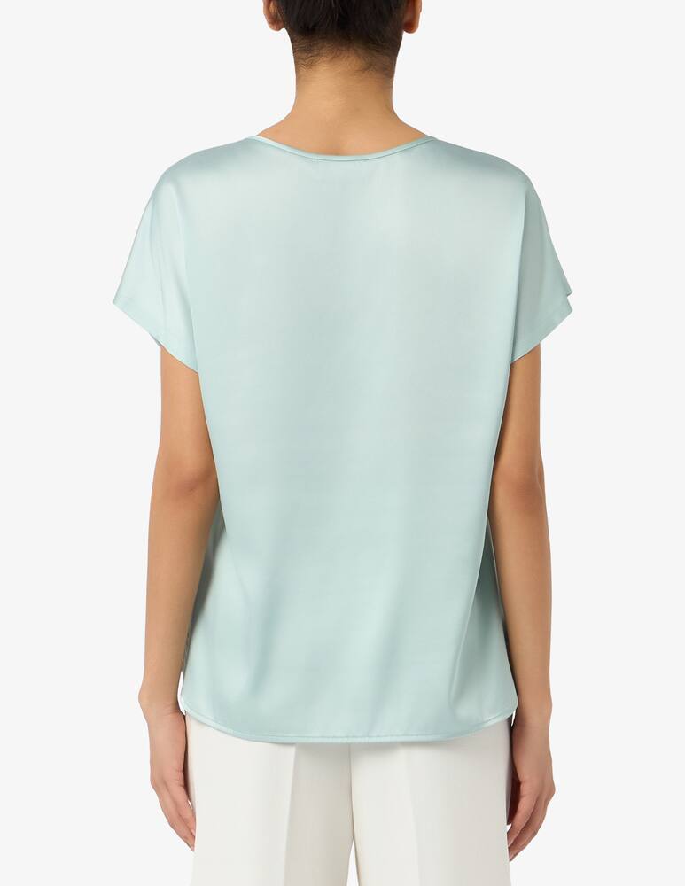 rinascente Sandro Ferrone Satin short sleeve blouse