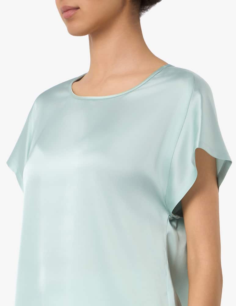rinascente Sandro Ferrone Satin short sleeve blouse