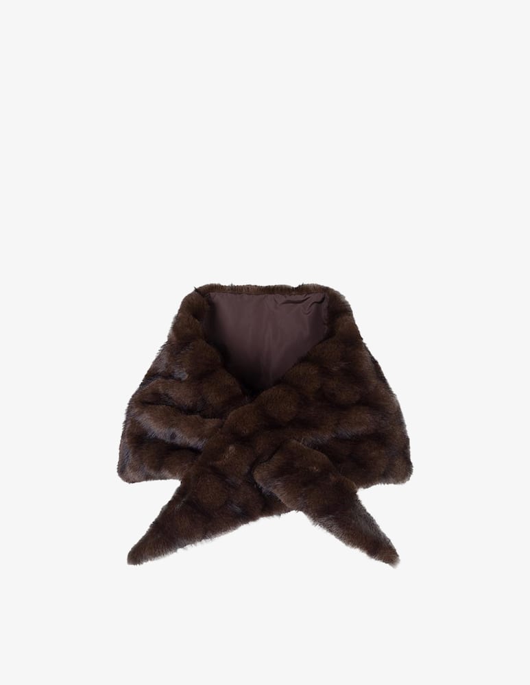 rinascente Sandro Ferrone Faux fur bandana scarf