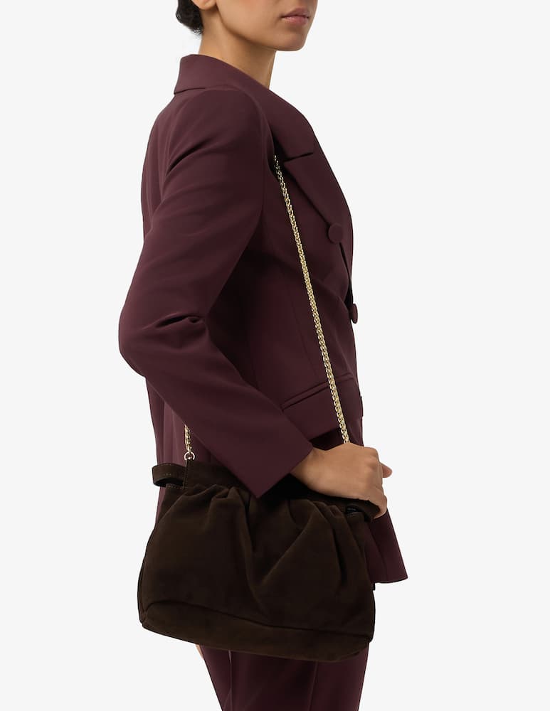 rinascente Sandro Ferrone Suede criossbody bag