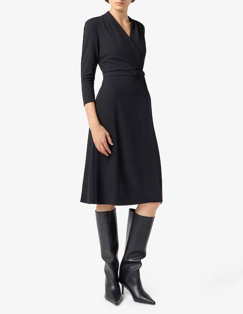 rinascente Sandro Ferrone Jersey crepe wrap dress