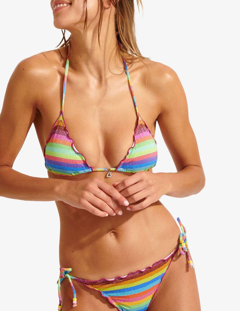 rinascente Banana Moon Striped triangle bikini top