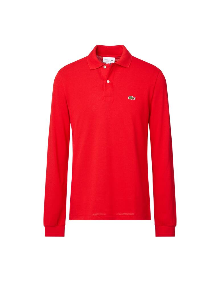 rinascente Lacoste Long sleeves polo - classic fit - red