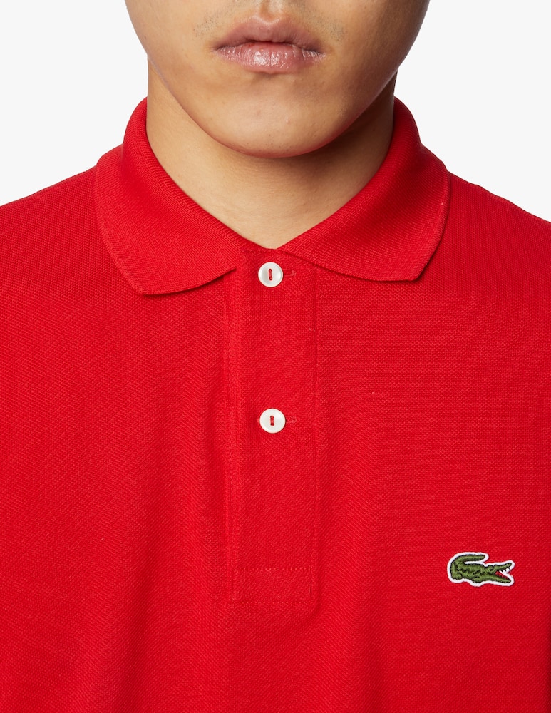 rinascente Lacoste Long sleeves polo - classic fit - red