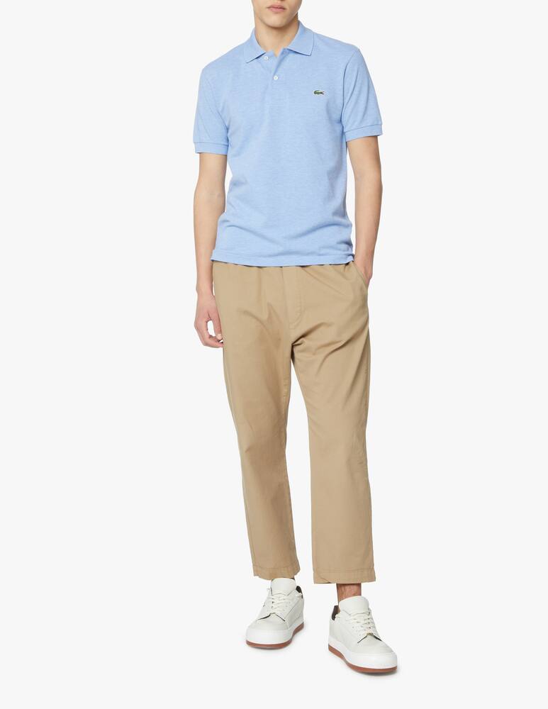 rinascente Lacoste Polo manica corta classic fit melange - azzurro