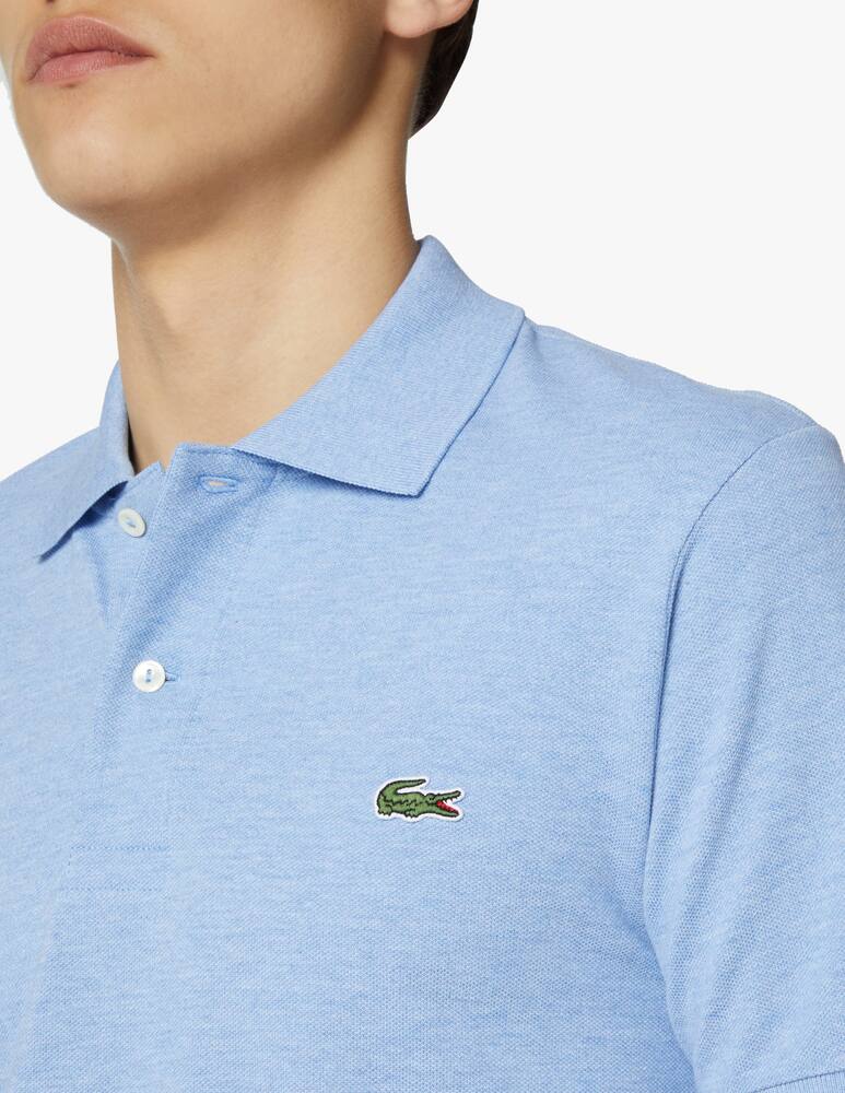 rinascente Lacoste Polo manica corta classic fit melange - azzurro