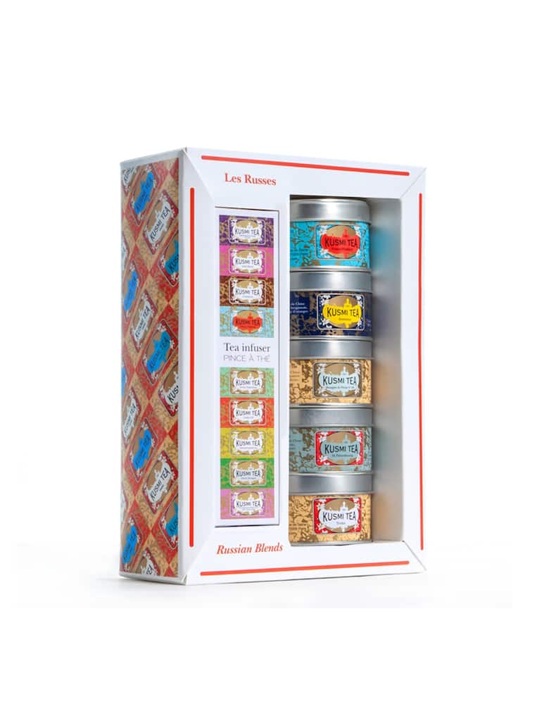 rinascente Kusmi Russian Teas Cofanetto di 5 Miniature da 25g con Infusore