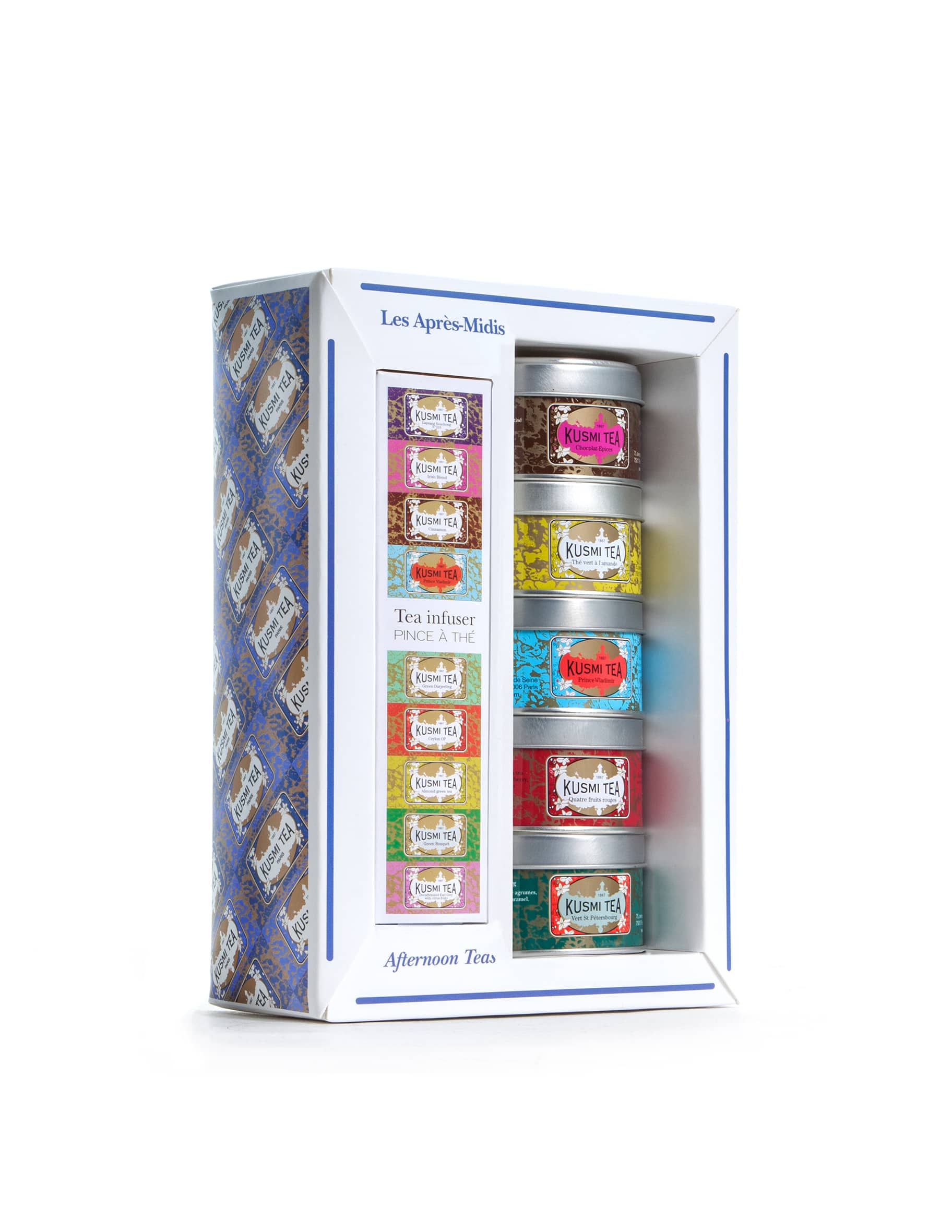 Shop Kusmi Afternoon Teas Gift Pack With Infuser Metal Tin on Rinascente