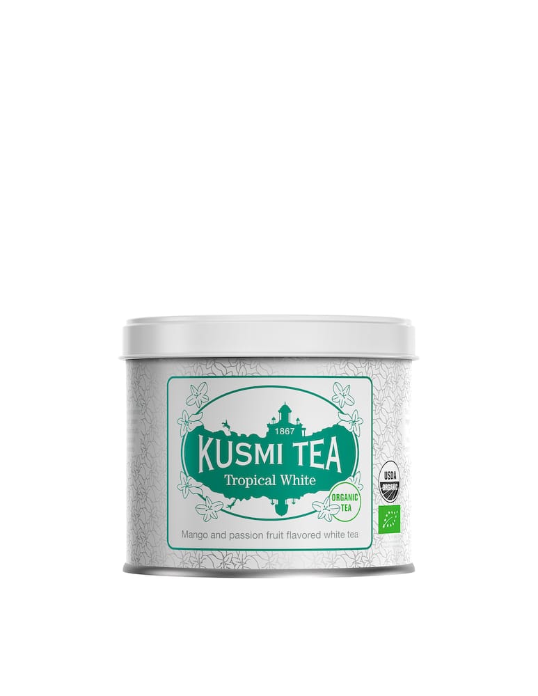 Kusmi Tè Tropical White bio Scatola metallica 90 g - immagine 1 Kusmi Tè Tropical White bio Scatola metallica 90 g - immagine 1