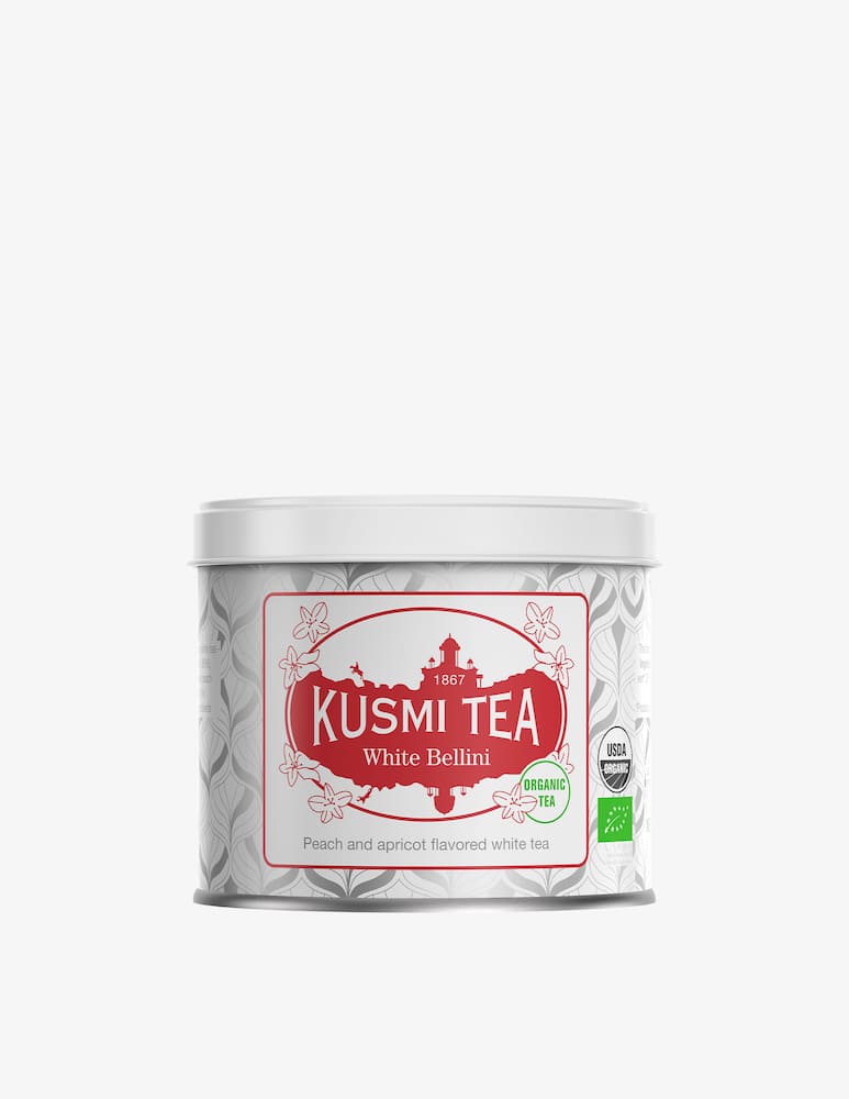 Kusmi White Bellini BIO Scatola in metallo di té sfuso 90gr - immagine 1 Kusmi White Bellini BIO Scatola in metallo di té sfuso 90gr - immagine 1