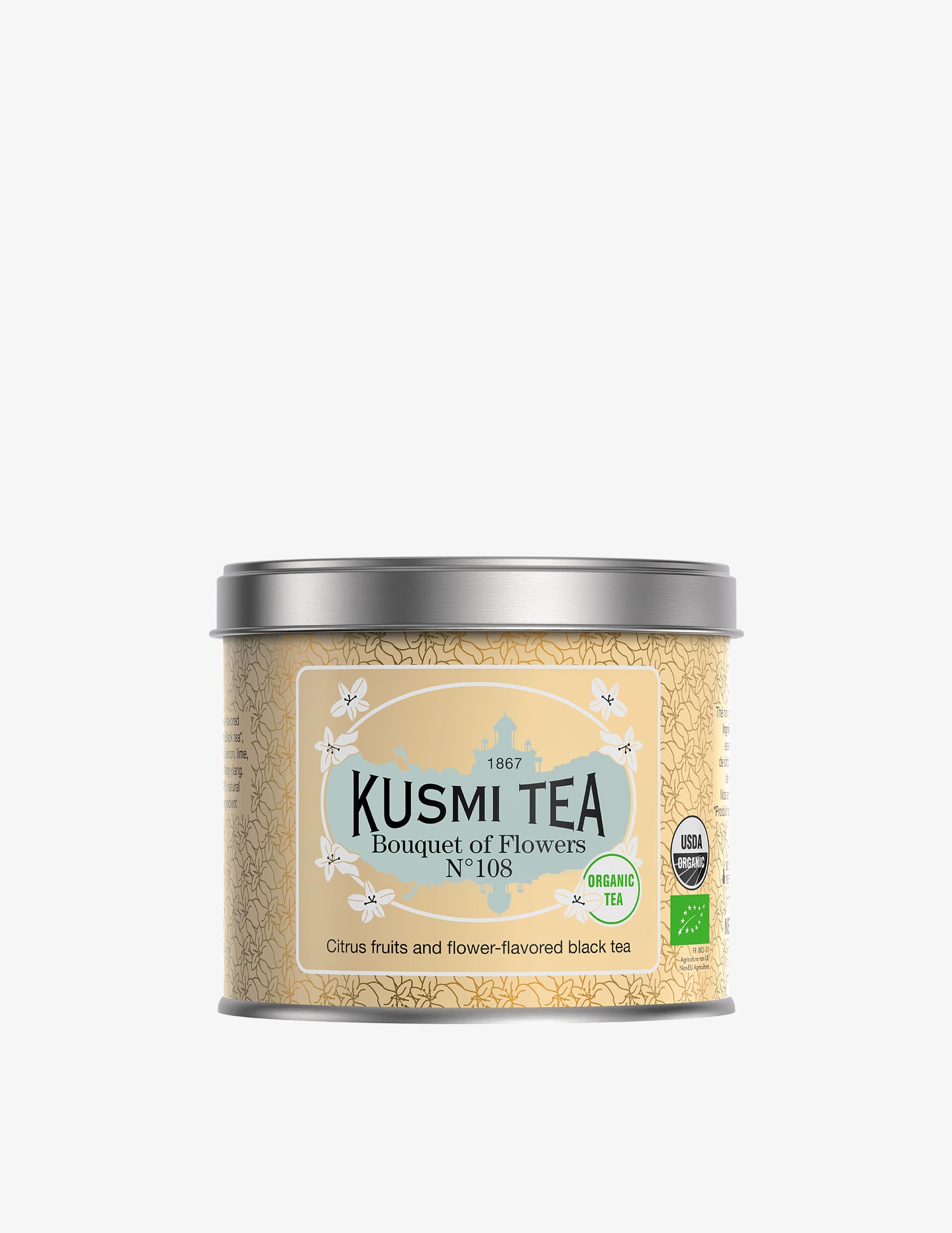 Shop Kusmi Organic Bouquet of Flowers N°108 Metal tin 100gr/3.5oz. on Rinascente
