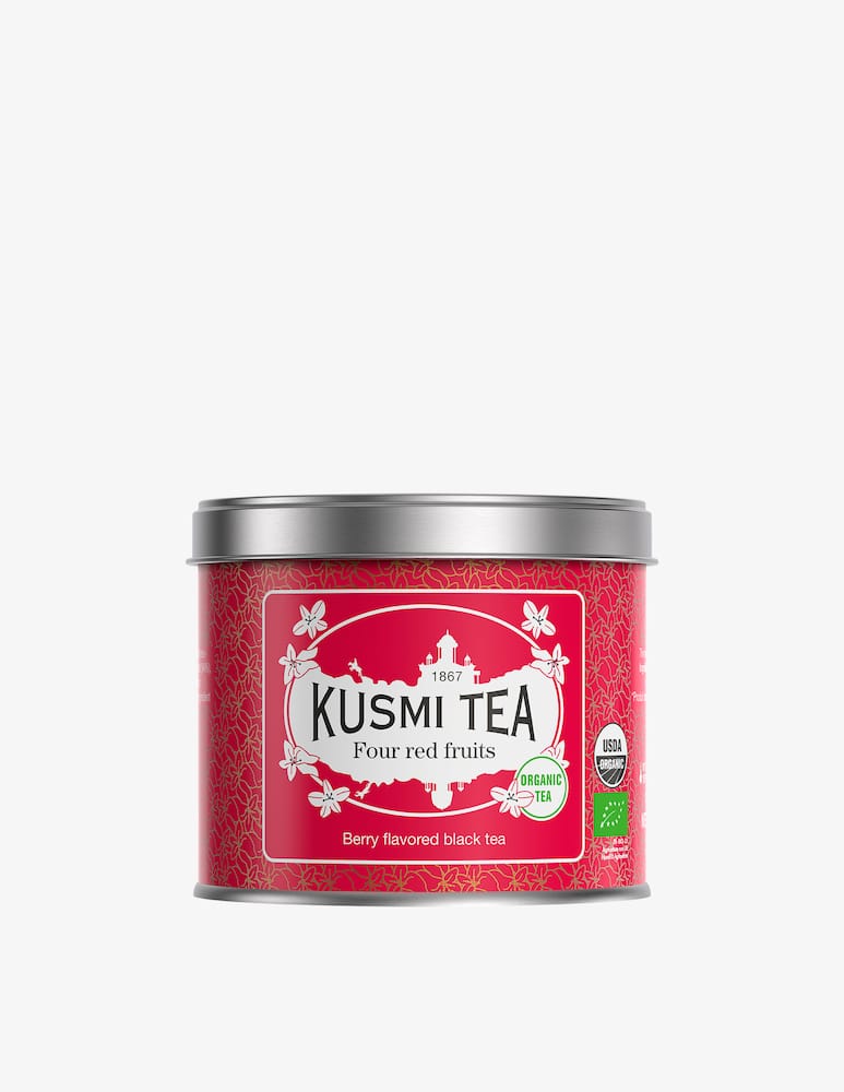Kusmi Quatro Frutti Rossi bio Scatola in metallo té sfuso 100gr - immagine 1 Kusmi Quatro Frutti Rossi bio Scatola in metallo té sfuso 100gr - immagine 1