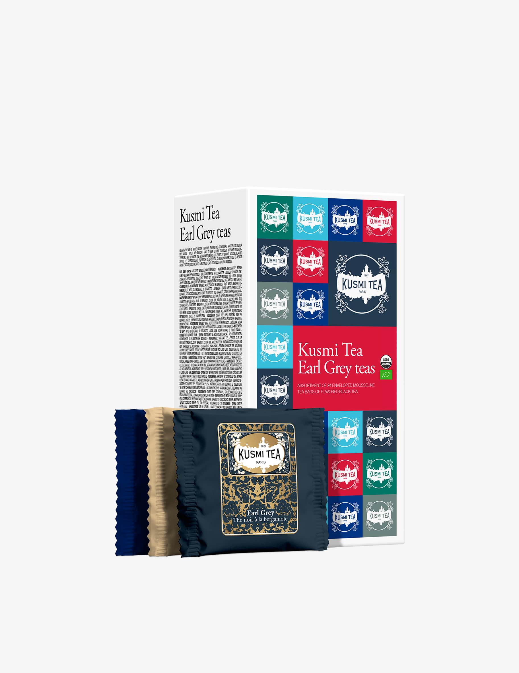 Kusmi Tea Sachet Kusmi Tea - Earl Grey Bio - Lot De 2 Boîtes - Thé Noir Biologique Panda Tea