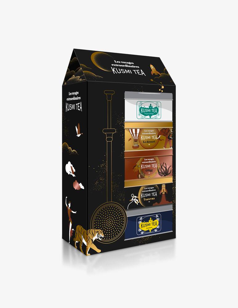 rinascente Kusmi Box set of 5 boxes and tea tongs