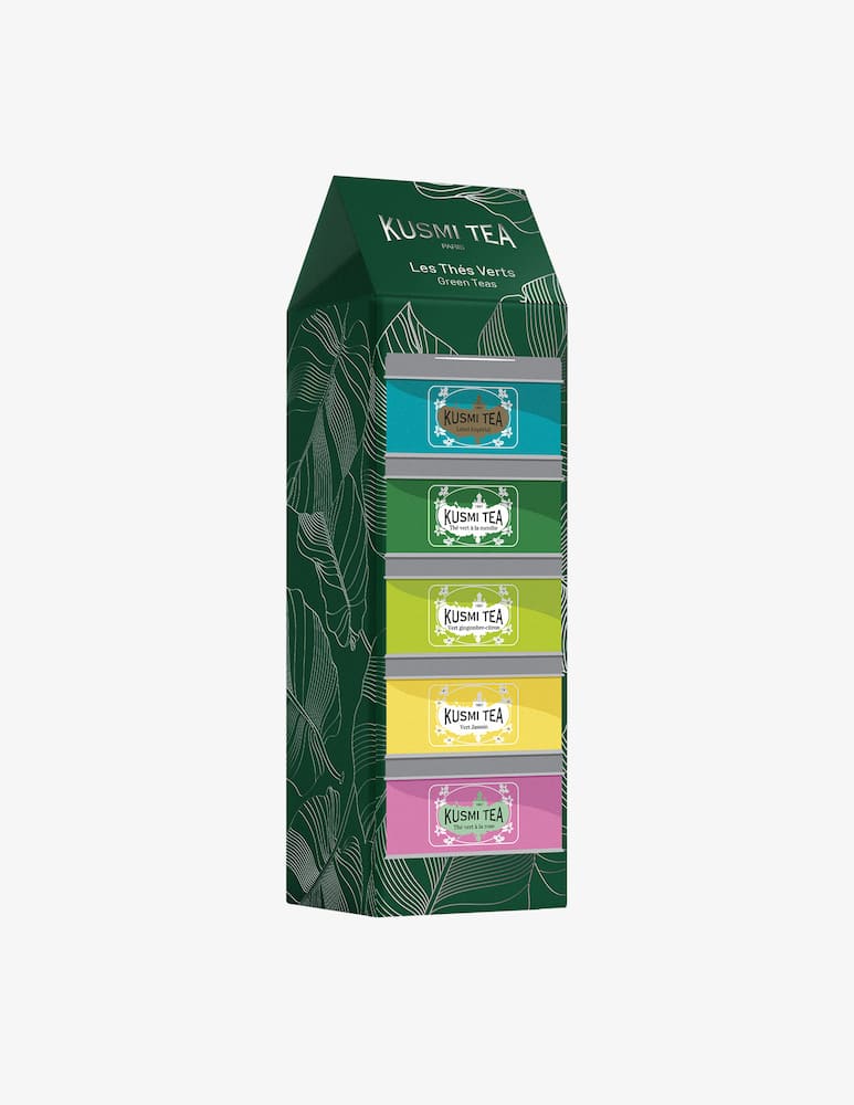 rinascente Kusmi Organic Green Tea Assortment in Tin 5-piece set 100g