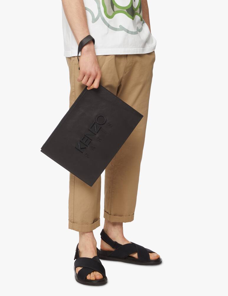 rinascente Kenzo Logo leather pouch