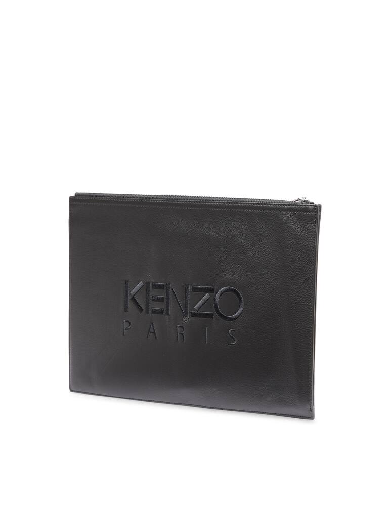 rinascente Kenzo Logo leather pouch