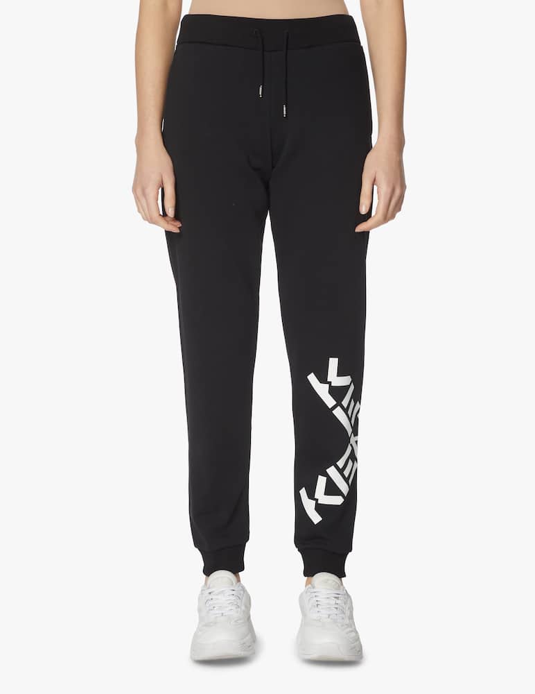rinascente Kenzo Cotton sport sweatpants with logo - black