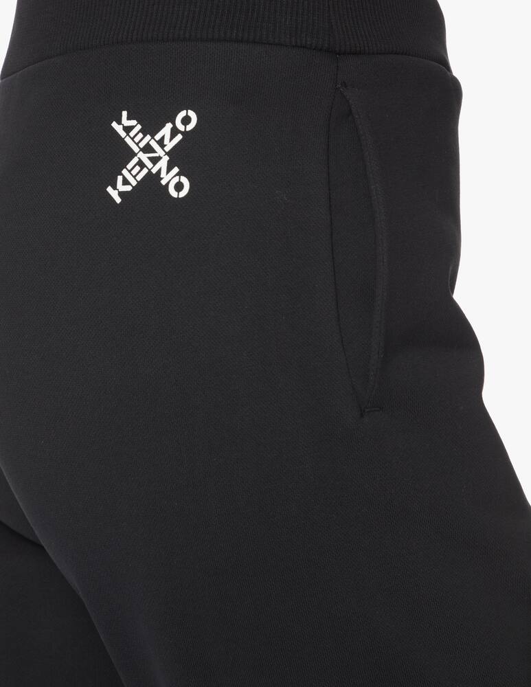 rinascente Kenzo Cotton sport sweatpants with logo - black