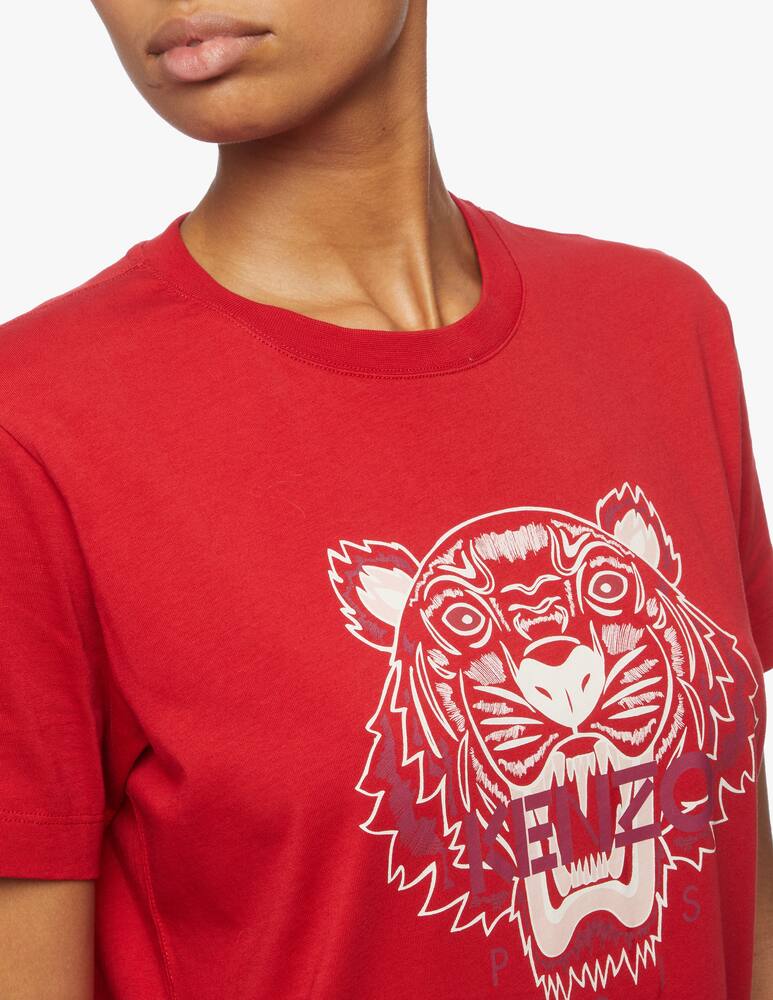 rinascente Kenzo Tiger logo cotton mini dress - red