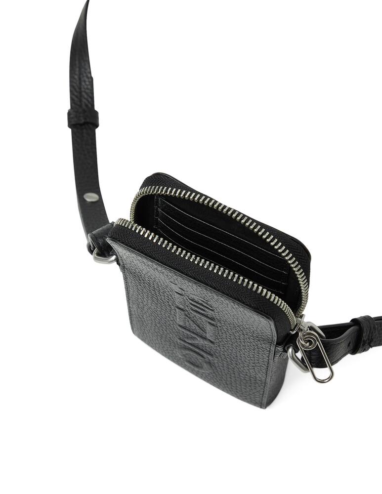 rinascente Kenzo Grained leather phone holder with logo
