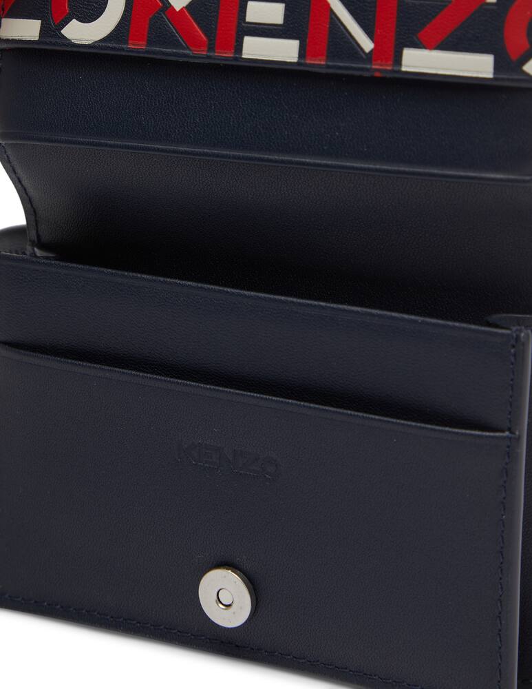 rinascente Kenzo Monogram leather card holder with strap
