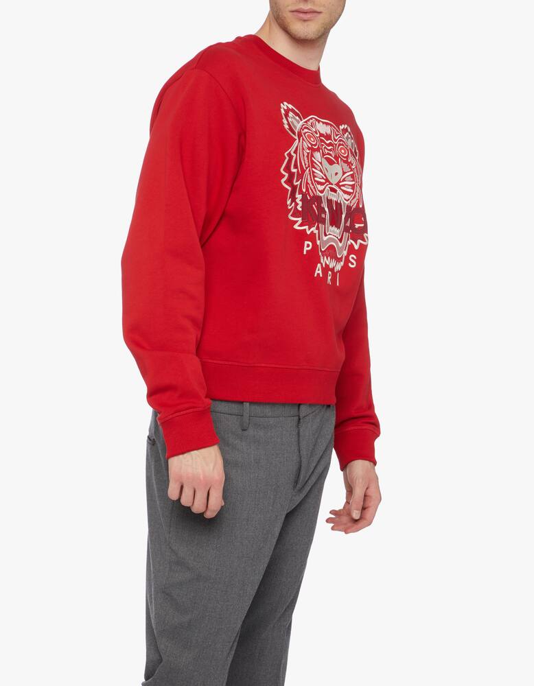 rinascente Kenzo Felpa icon con tigre ricamata - rosso