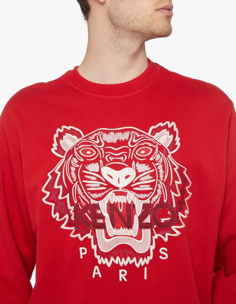rinascente Kenzo Felpa icon con tigre ricamata - rosso