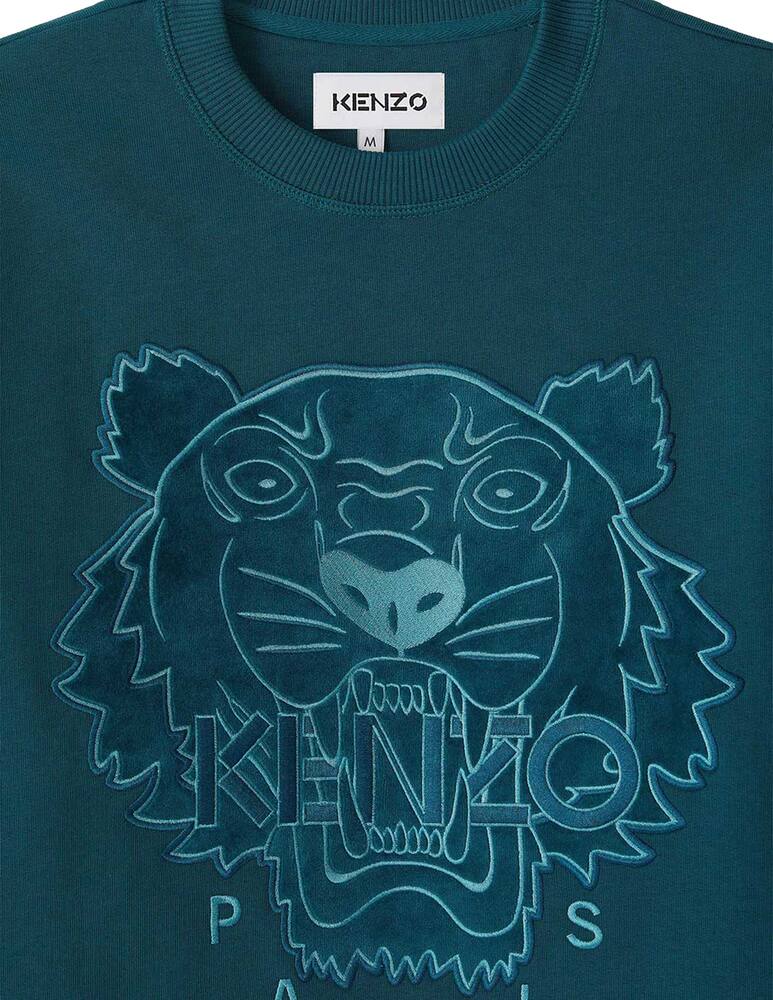 rinascente Kenzo Roundnneck Christmas Tiger sweatshirt - blue