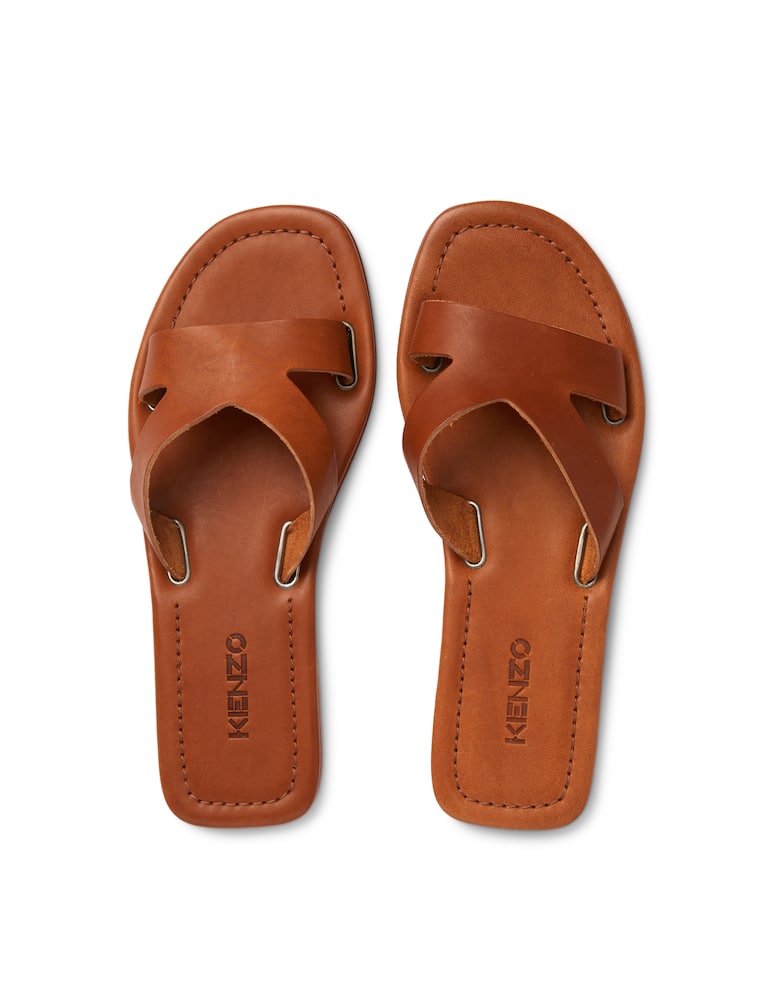 rinascente Kenzo Opanka flat sandals in leather