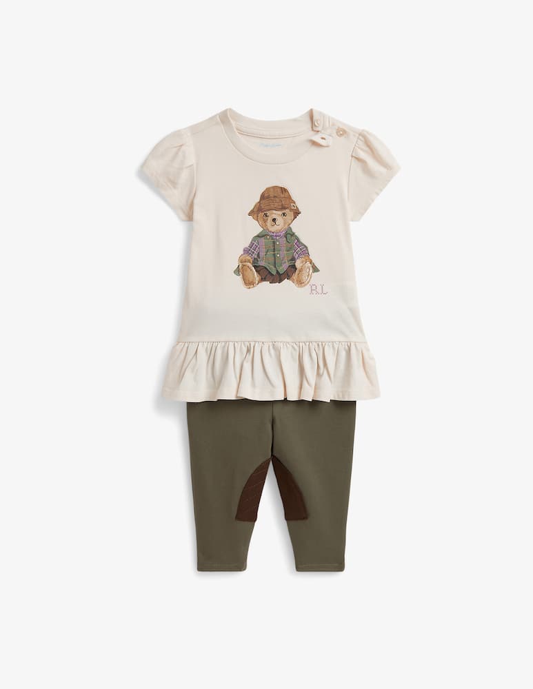 Polo Ralph Lauren Set jersey con leggings e orso - immagine 1 Polo Ralph Lauren Set jersey con leggings e orso - immagine 1