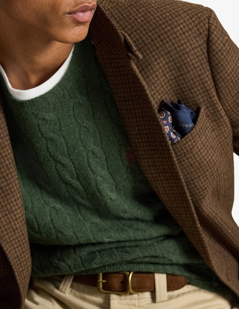 Polo Ralph Lauren Maglia girocollo cable in lana e cashmere - immagine 5