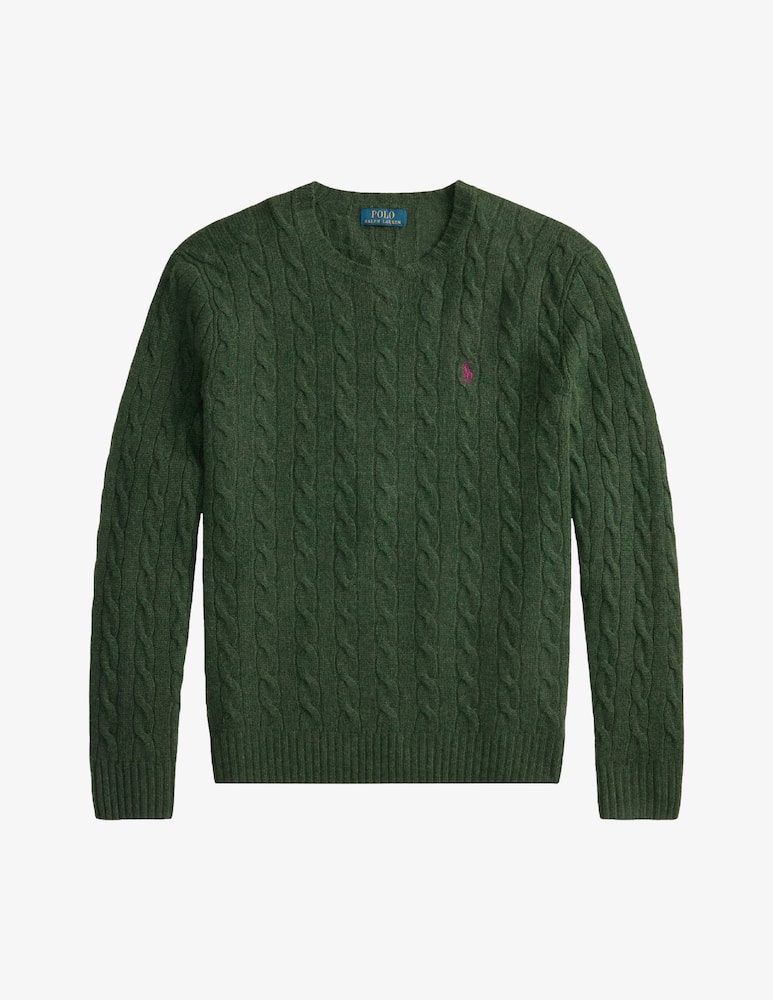Polo Ralph Lauren Maglia girocollo cable in lana e cashmere - immagine 6