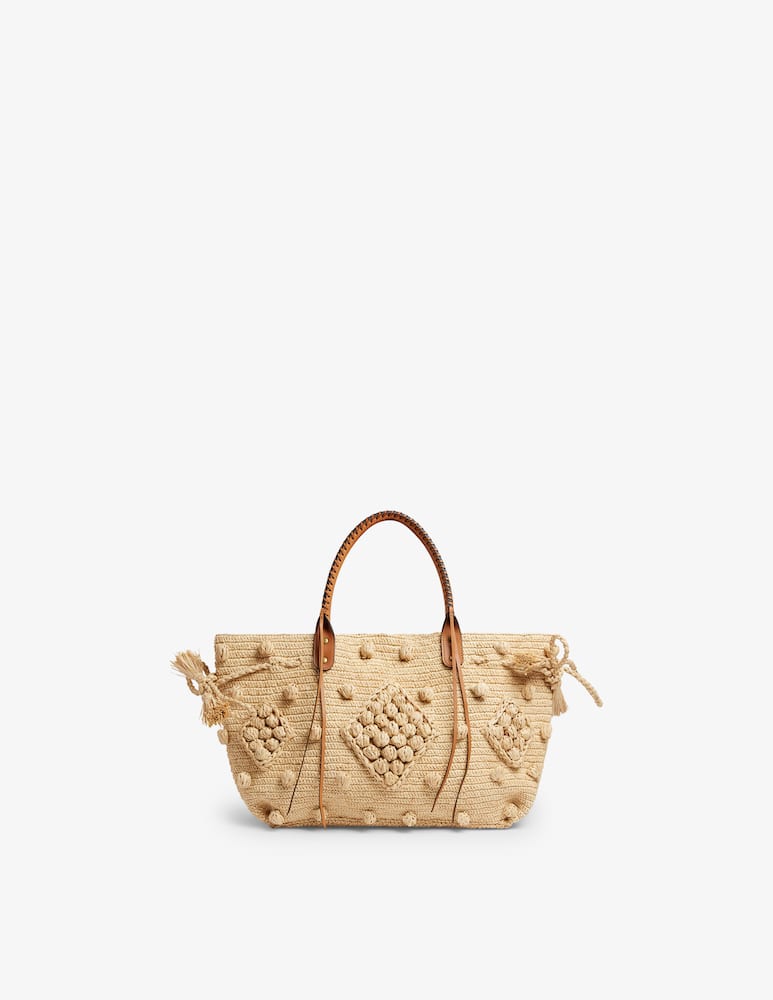 rinascente Gerard Darel 24GD Raphia tassel tote