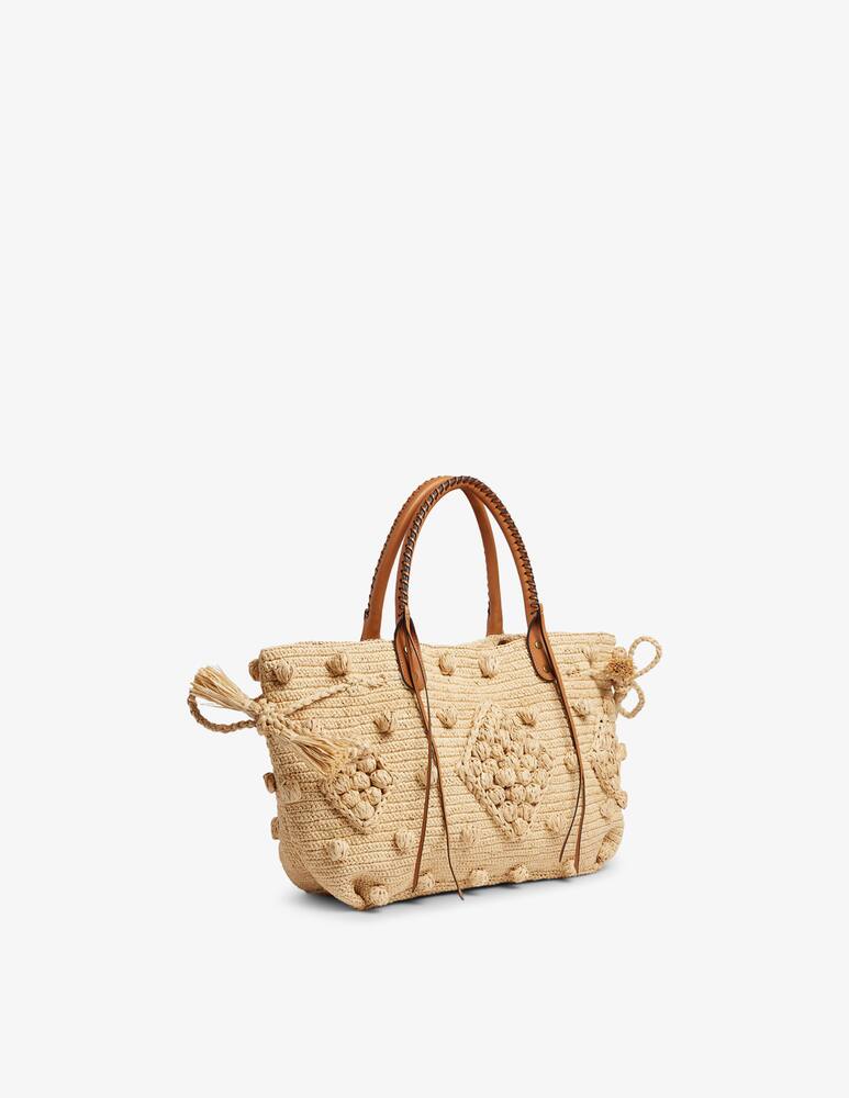 rinascente Gerard Darel 24GD Raphia tassel tote
