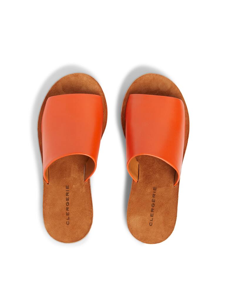 Clergerie Paris Fleurie leather platform slides - orange - picture 3 Clergerie Paris Fleurie leather platform slides - orange - picture 3