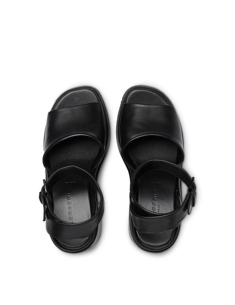 rinascente Clergerie Paris Noe leather heeled anhle strap sandals - black