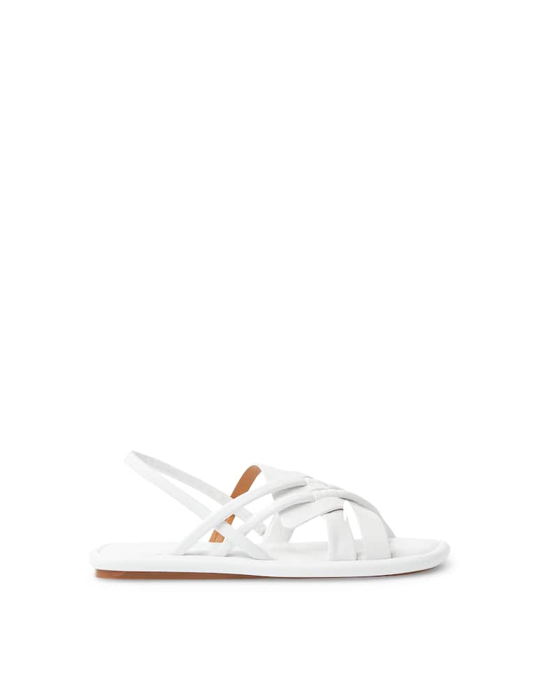 rinascente Clergerie Paris Eda leather slingback flat sandals - white