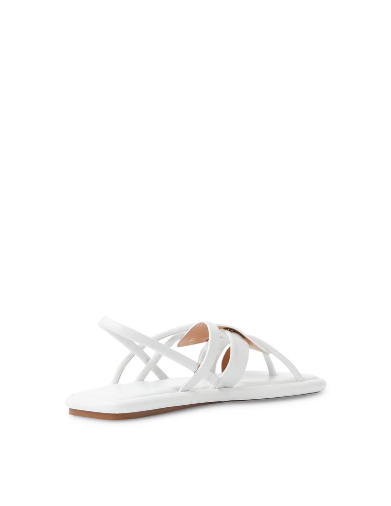 rinascente Clergerie Paris Eda leather slingback flat sandals - white
