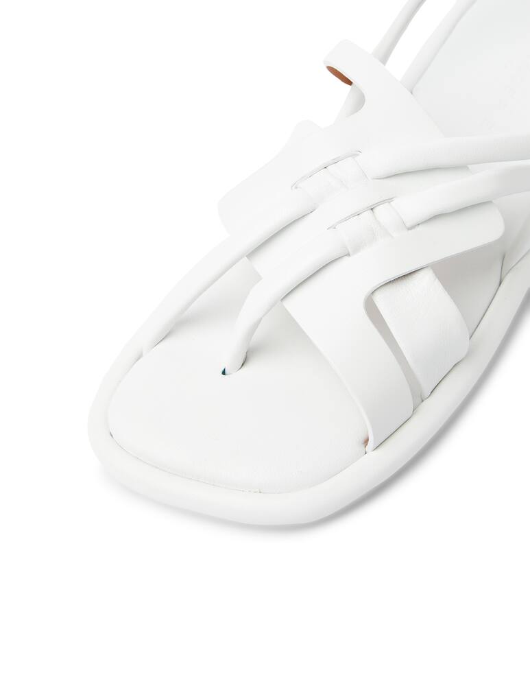 rinascente Clergerie Paris Eda leather slingback flat sandals - white