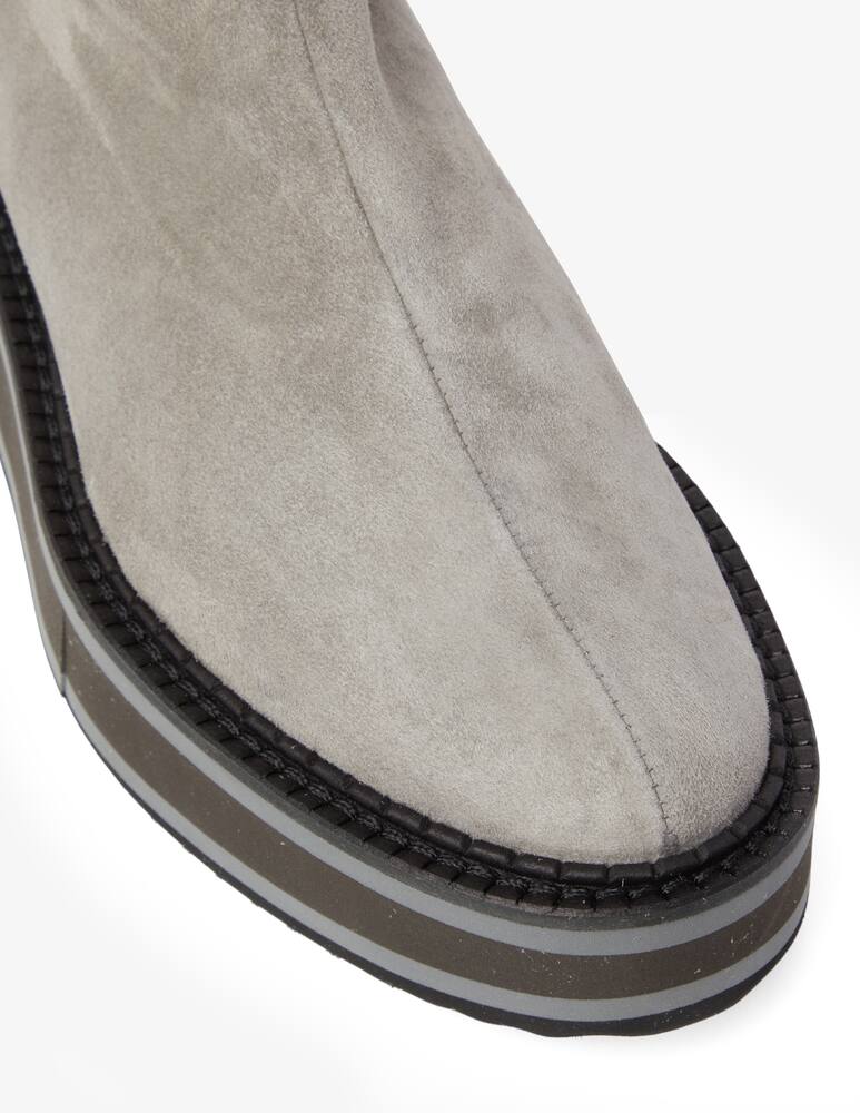 rinascente Clergerie Paris Bimin boots zip strech suede - White