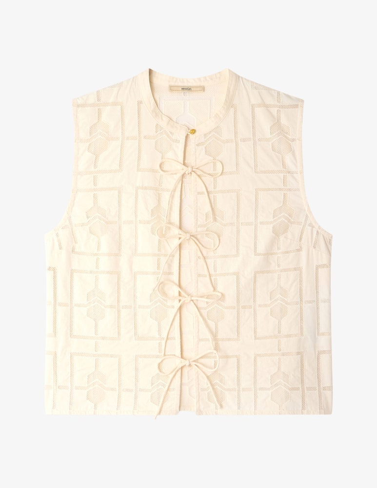 rinascente Sessùn Janiece lace tie-front vest