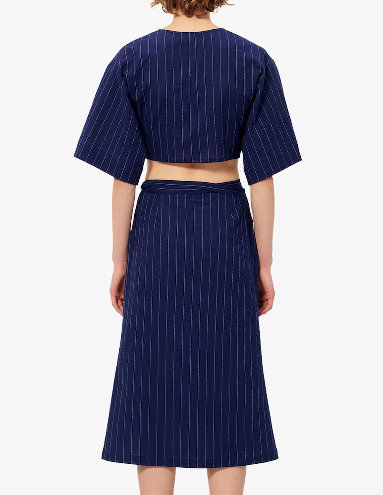 rinascente Sessùn Ola pinstripe midi skirt