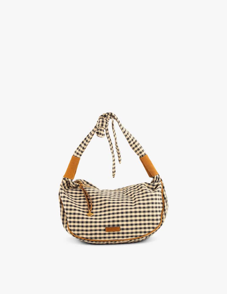 rinascente Sessùn Checked cotton shoulder bag