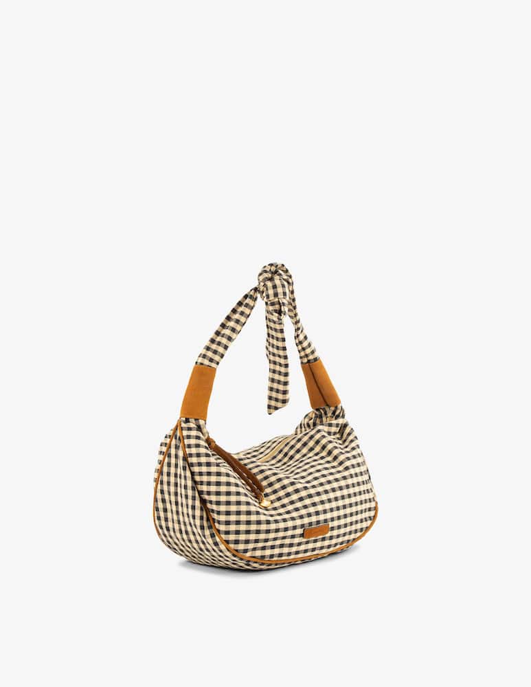 rinascente Sessùn Checked cotton shoulder bag