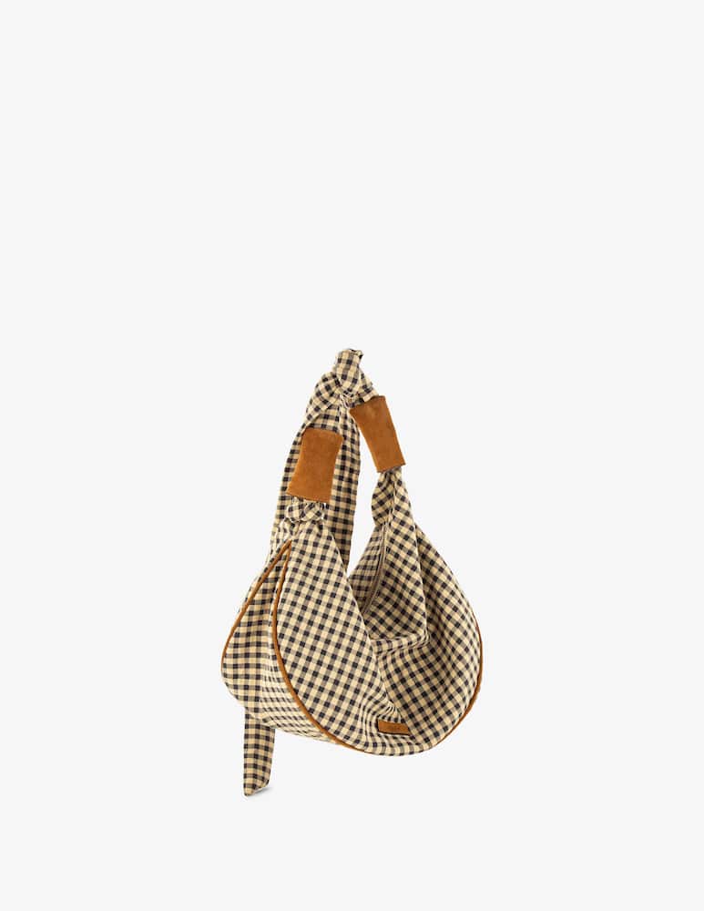 rinascente Sessùn Checked cotton shoulder bag